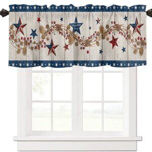 NEW PATROTIC STARS STRIPED INDEPENDENCE DAY LABOR DAY VALANCE